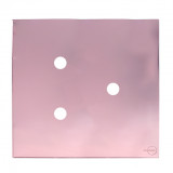 Placa p/ 3 Furos 4x4 - Novara Glass Ouro rose